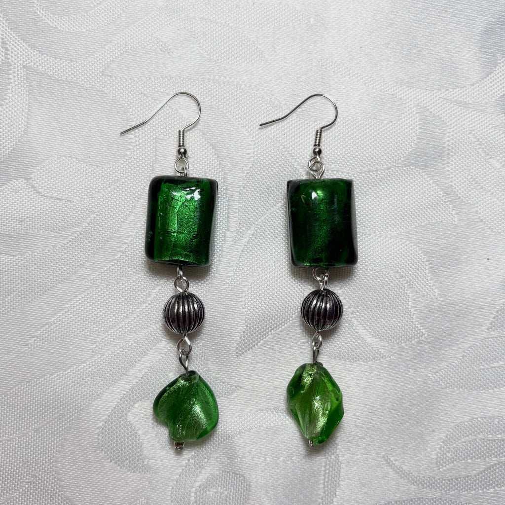vines beaded earrings