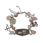 fairytale princess working beaded watch bracelet