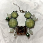 aero working beaded watch bracelet