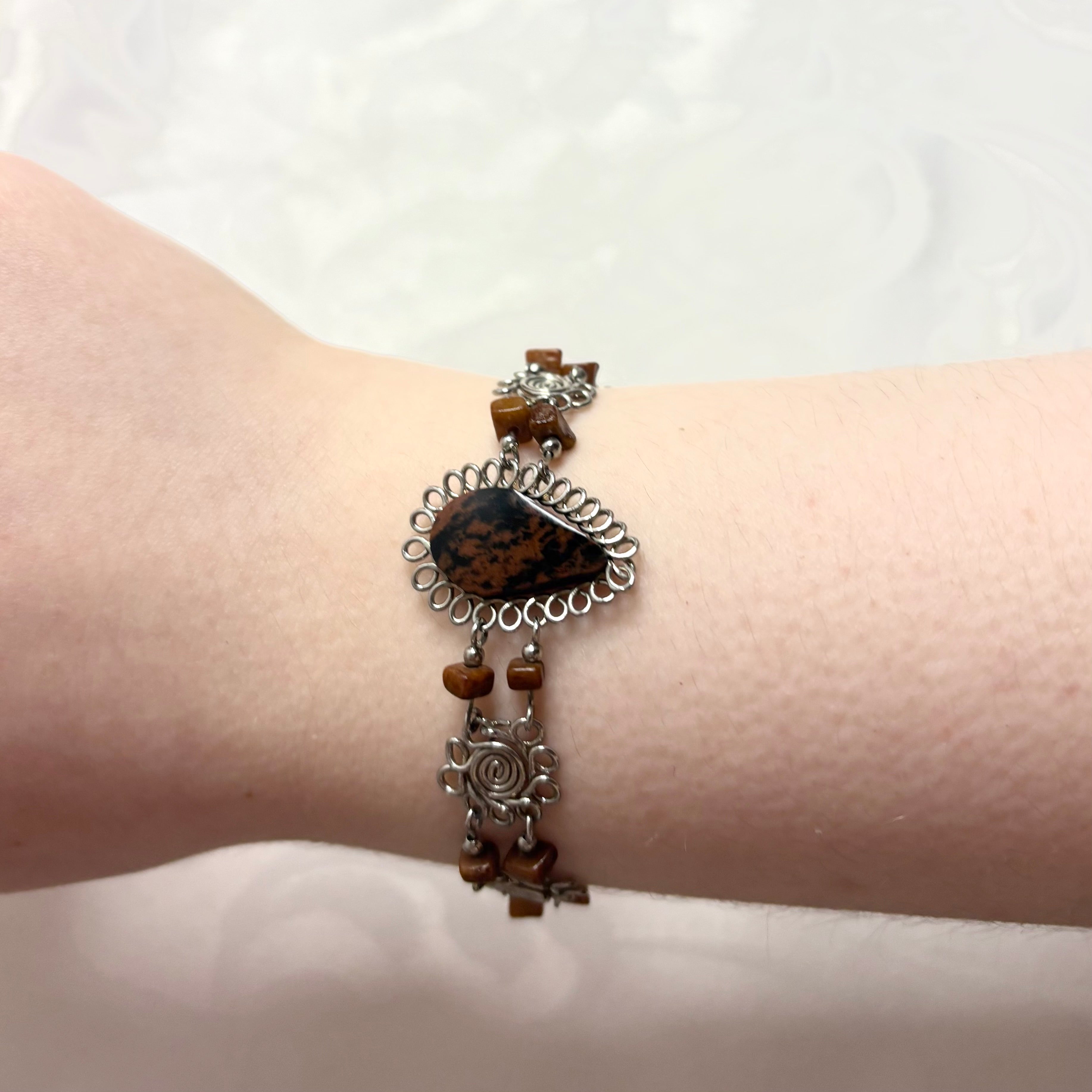 vintage wire detail bracelet