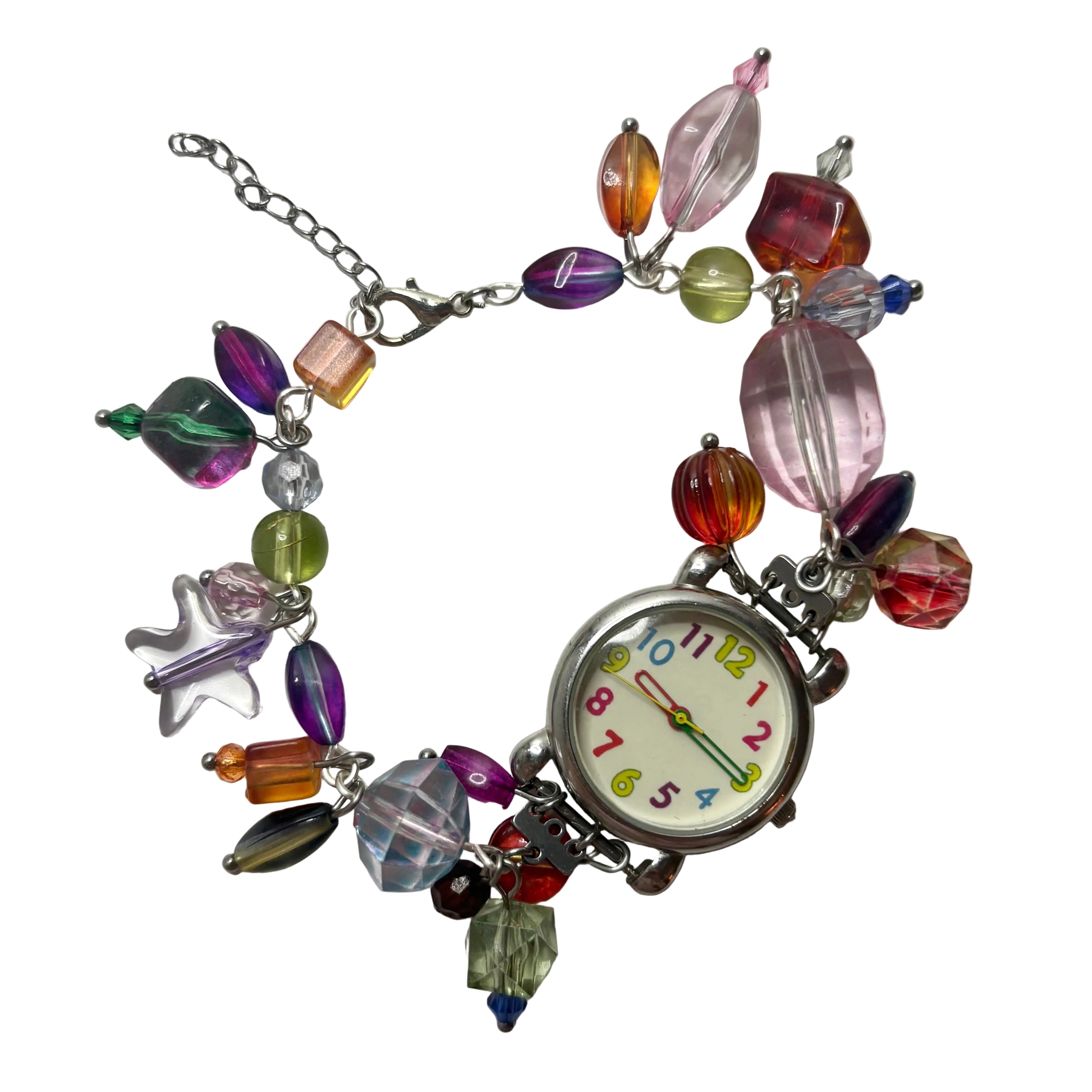 spectrum beaded watch bracelet