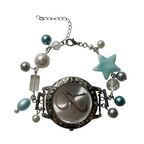 superstar working beaded watch bracelet