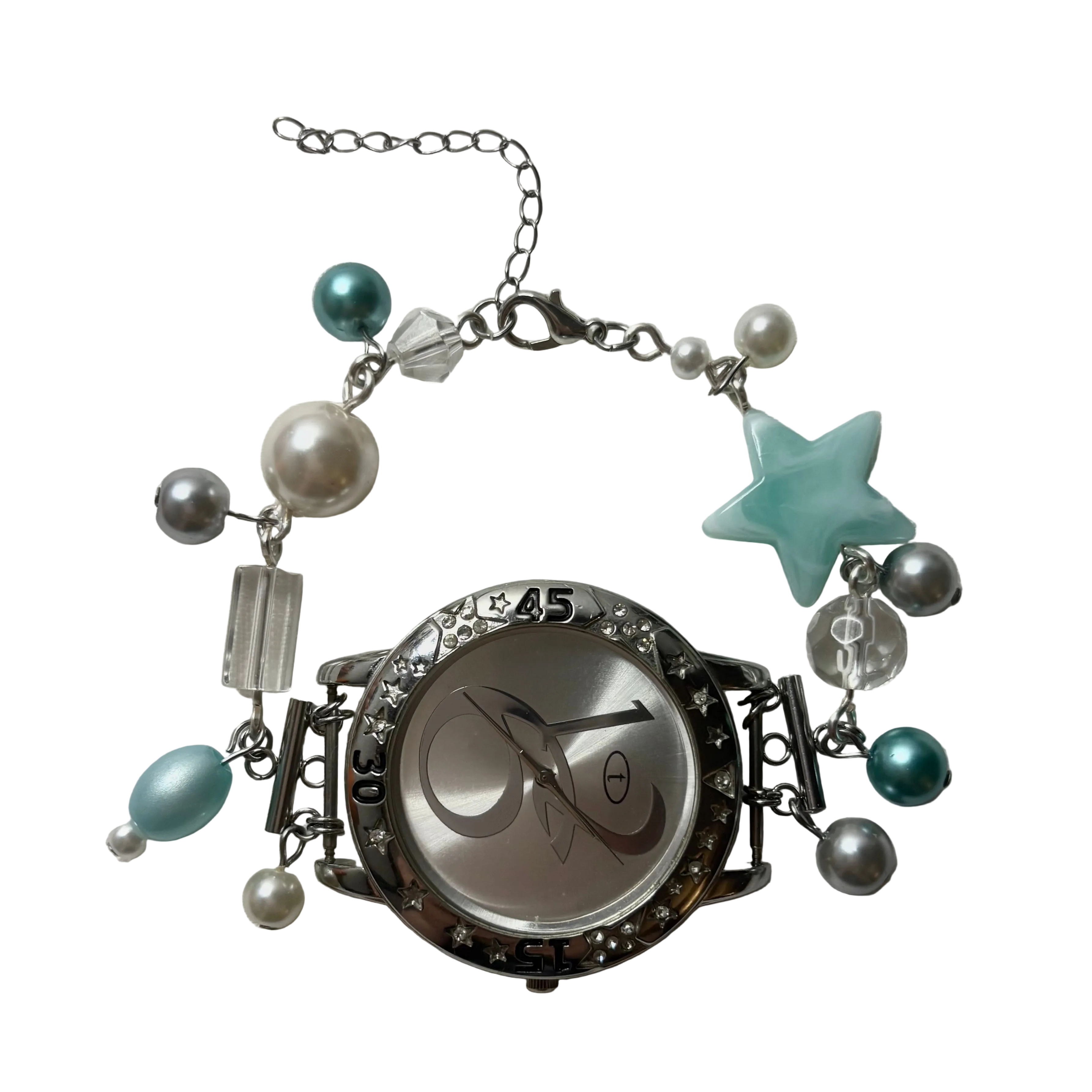 superstar working beaded watch bracelet