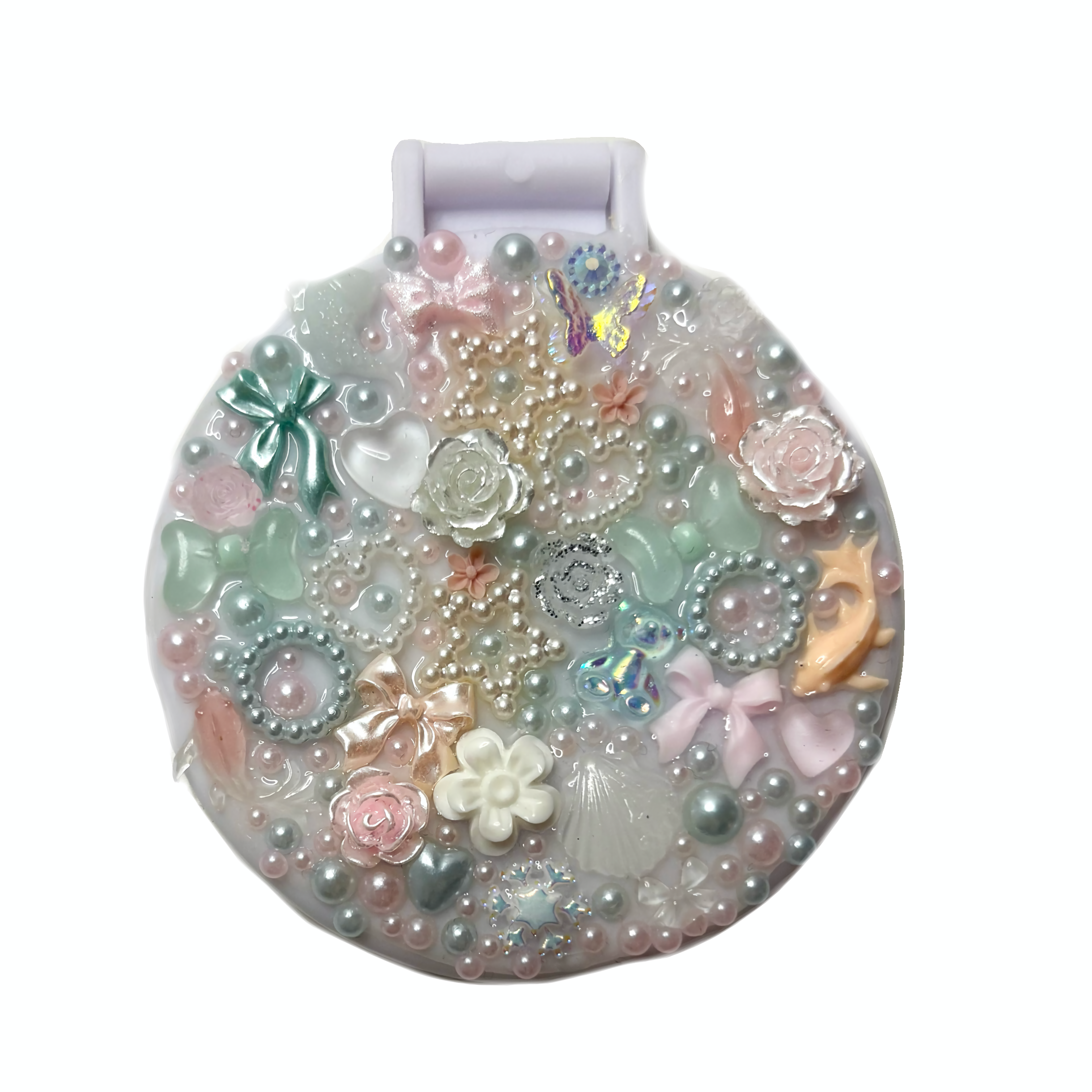 pisces deco compact mirror