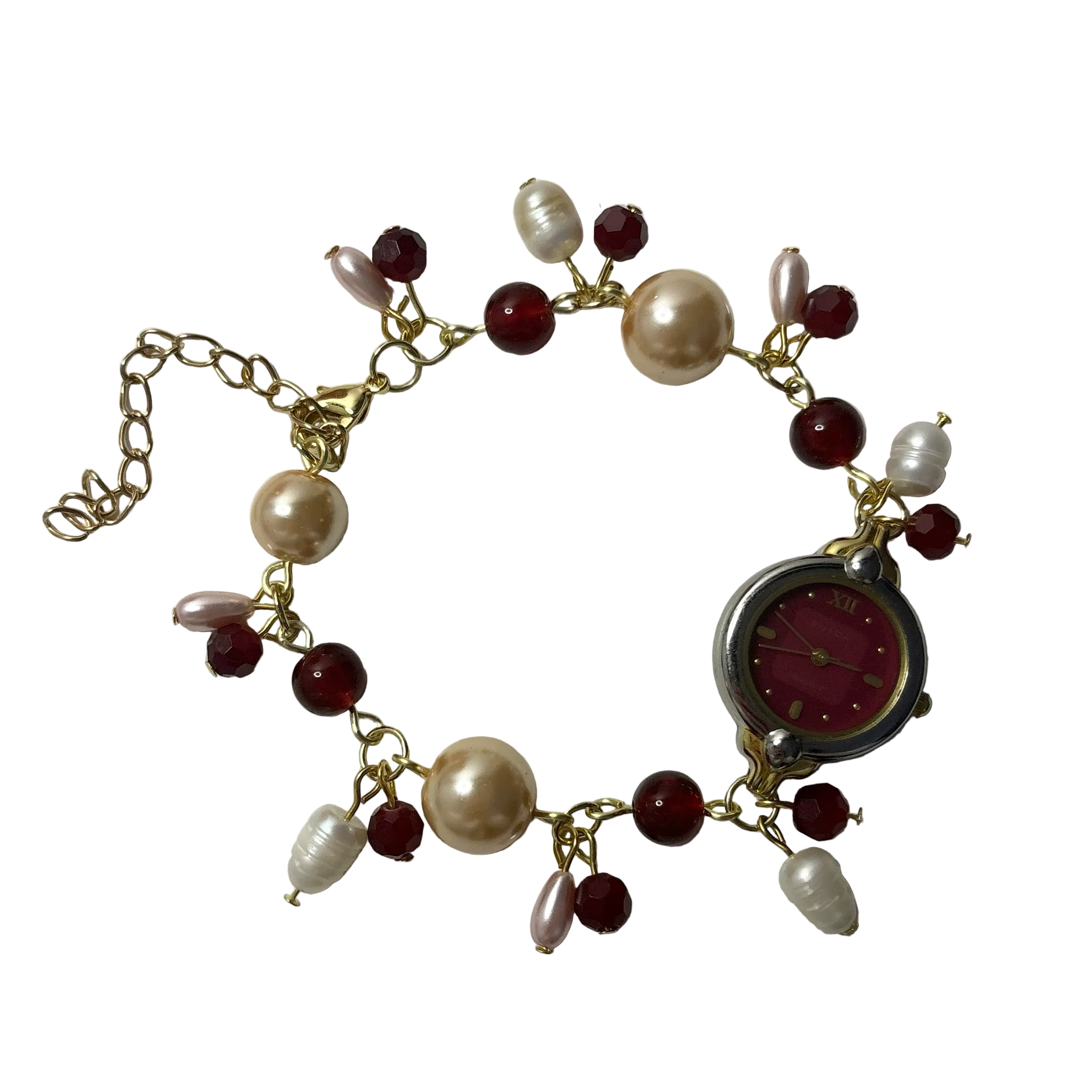 red velvet watch bracelet