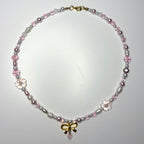 pinkie beaded necklace