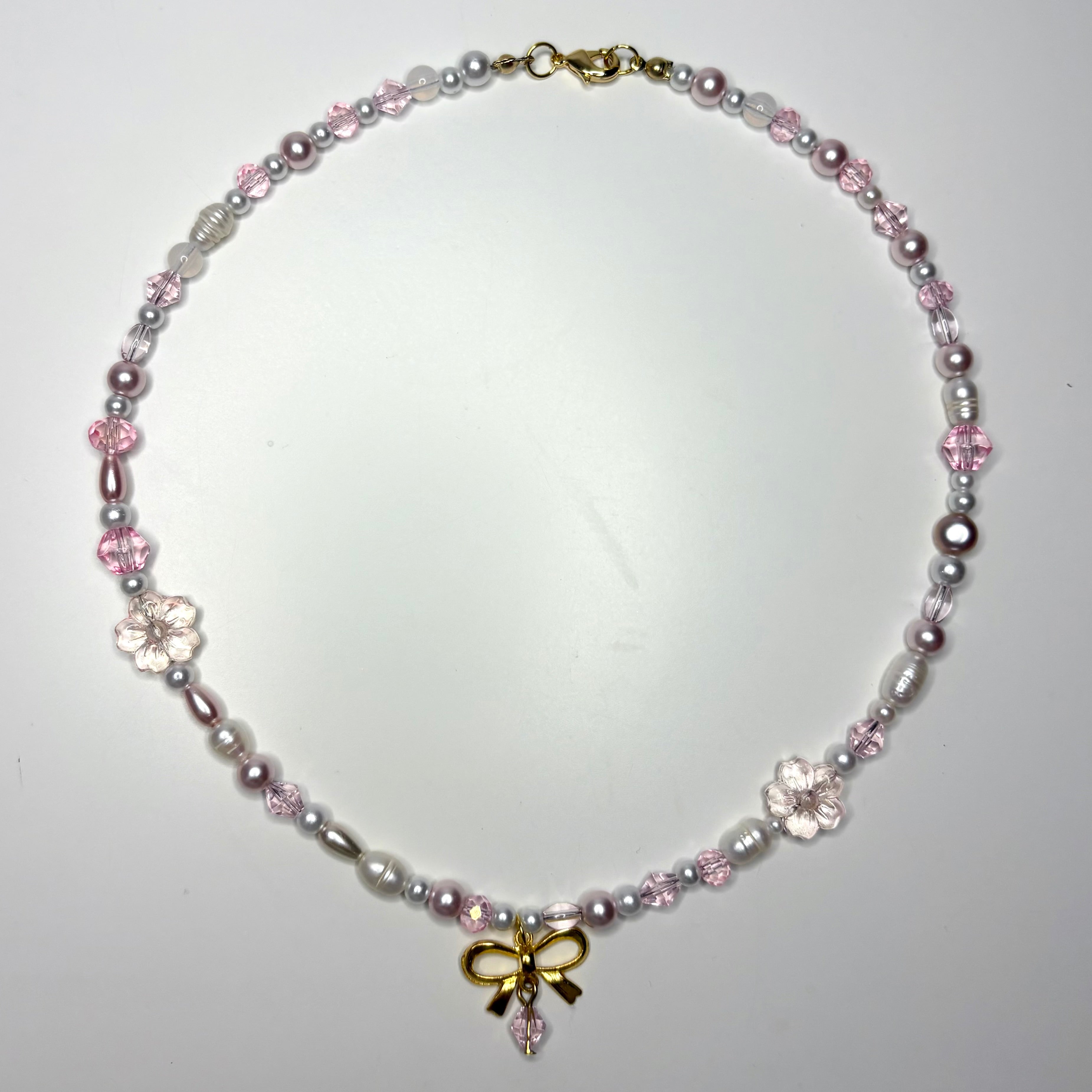 pinkie beaded necklace