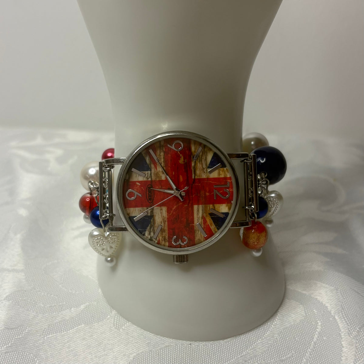 uk working beaded watch bracelet