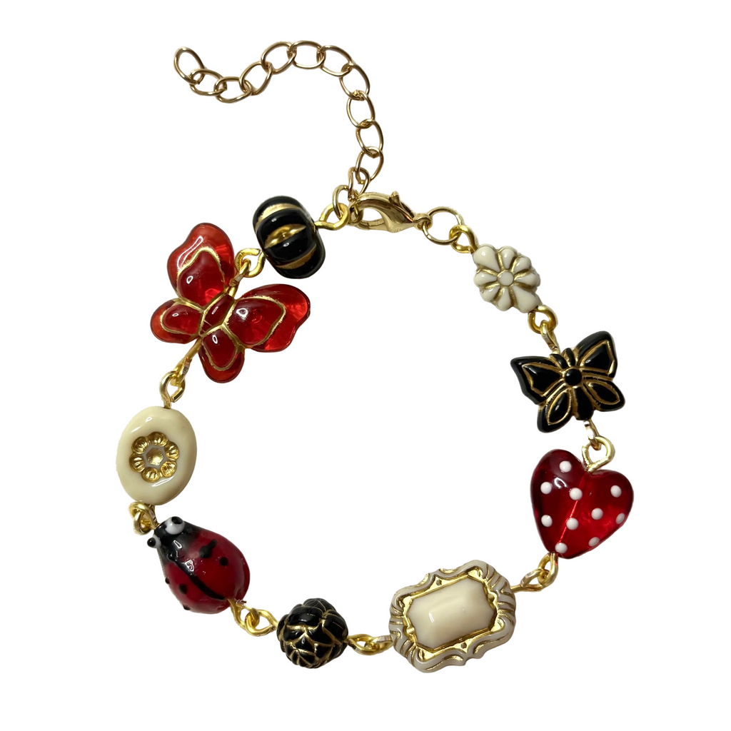 ladybug beaded bracelet
