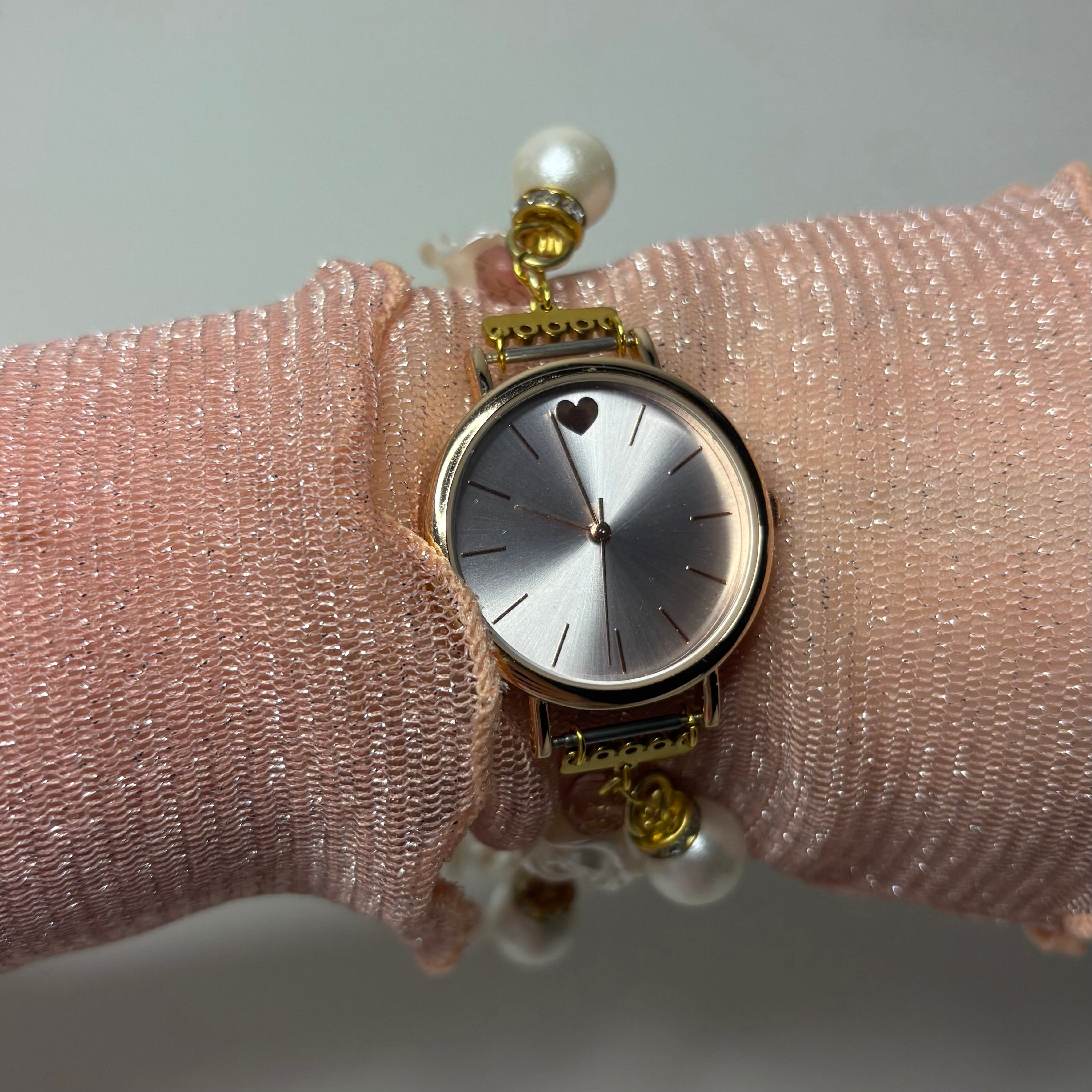 in bloom beaded watch bracelet