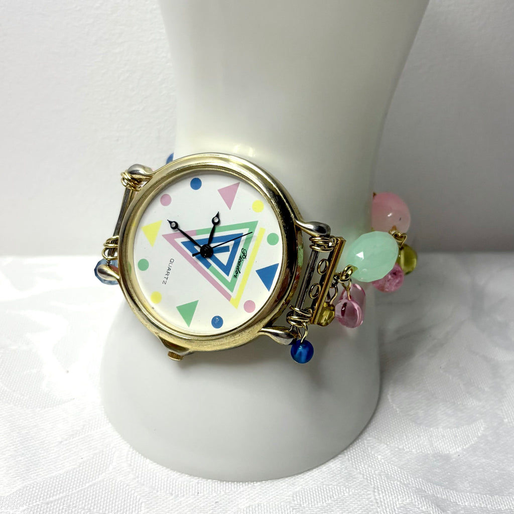 retro pastel working watch bracelet