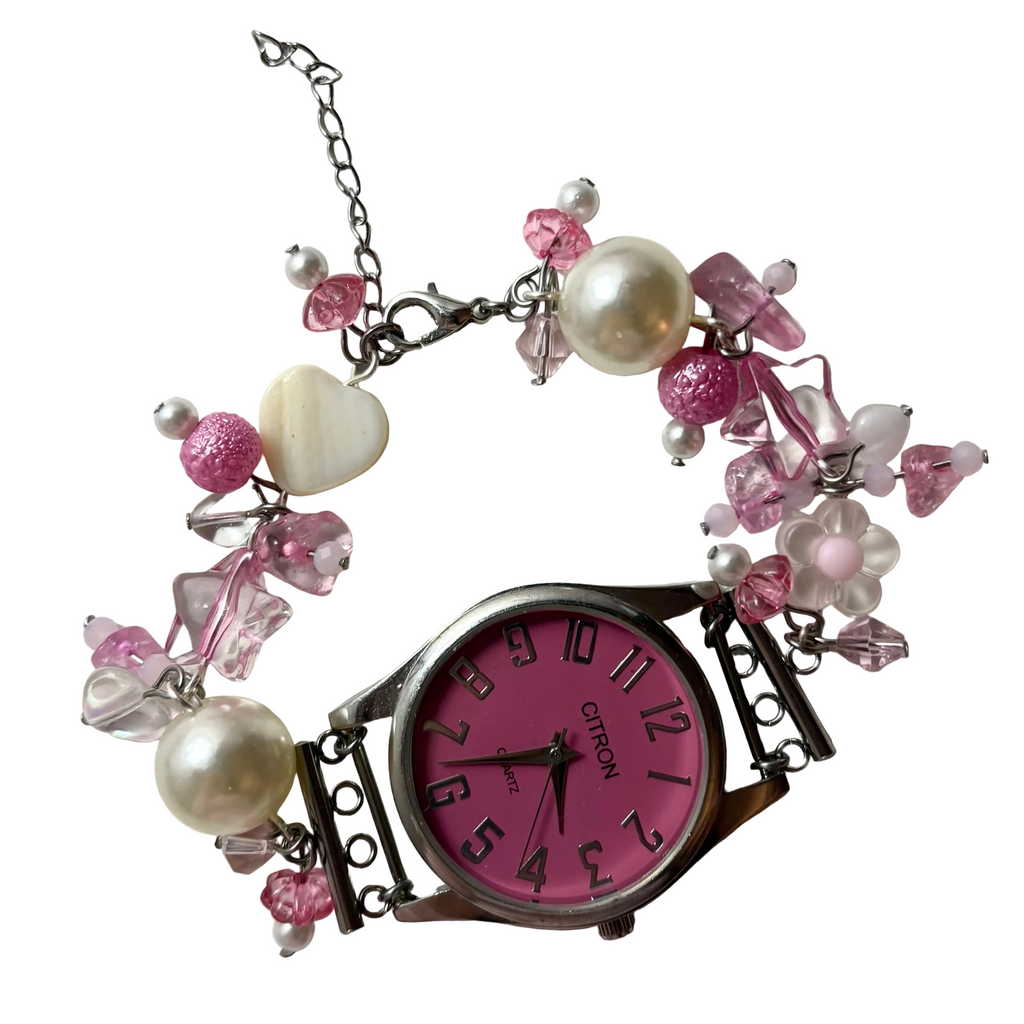 pretty princess beaded watch bracelet