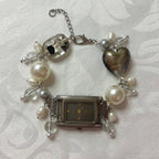 manhattan working beaded watch bracelet