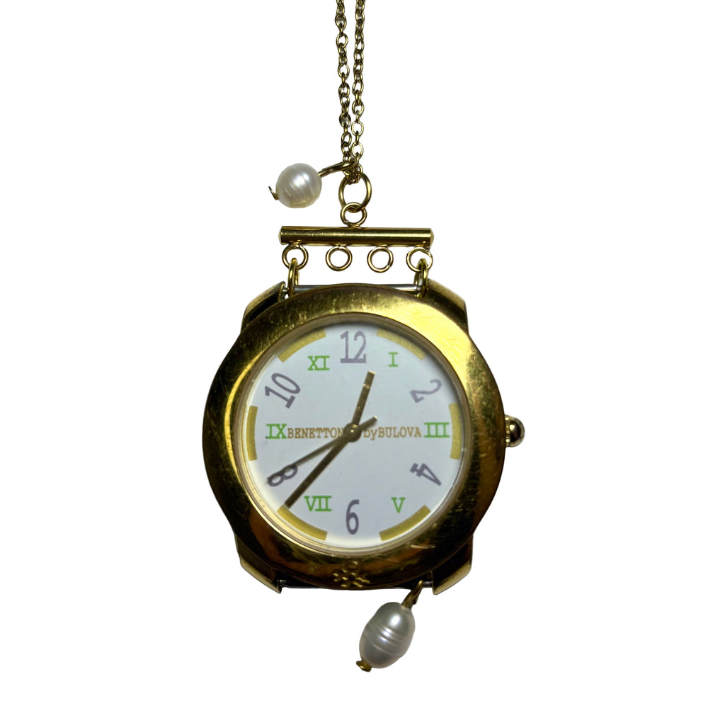 pastel watch necklace