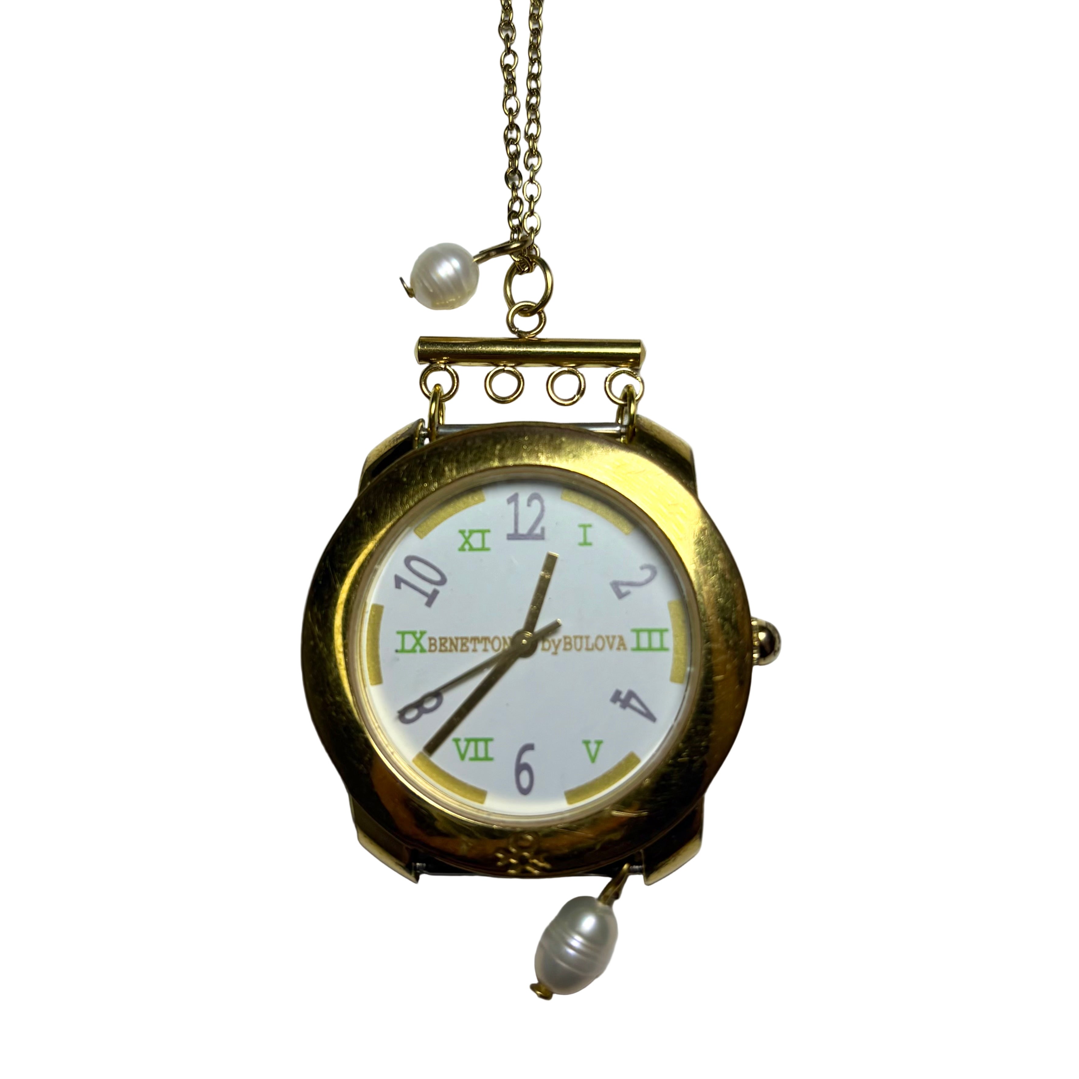 pastel watch necklace