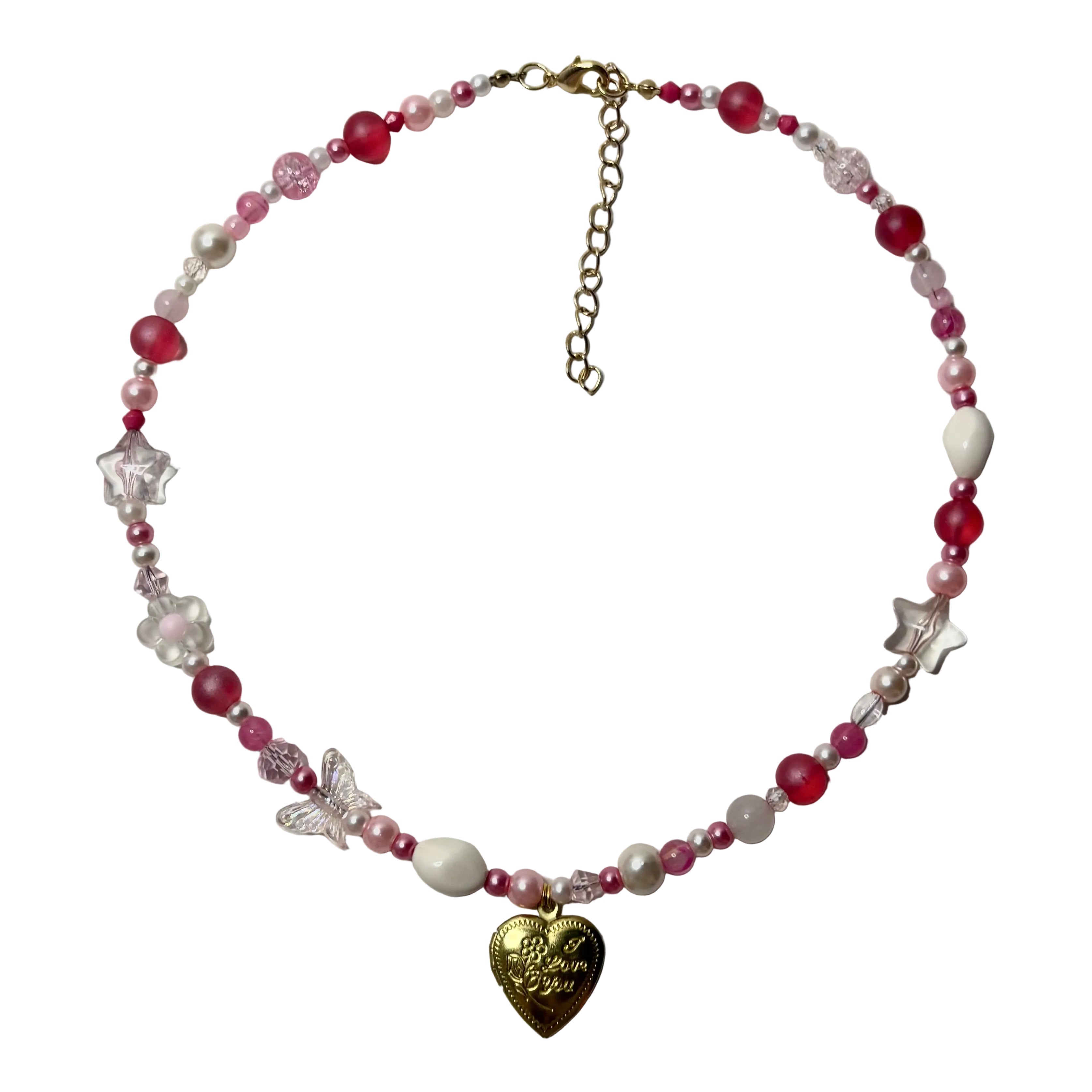berry beaded necklace
