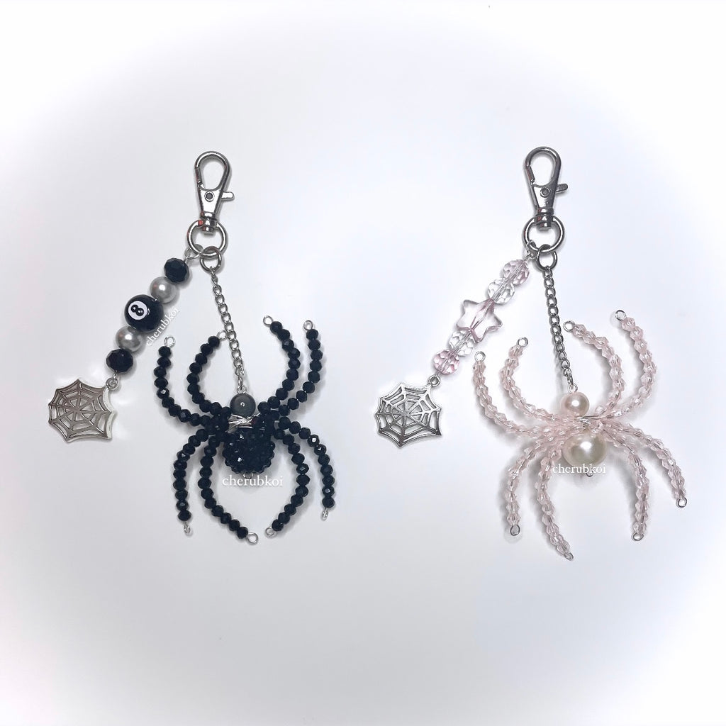 beaded spider keychains