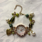 louisiana working beaded watch bracelet