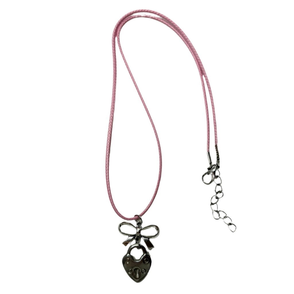 love on lock cord necklace