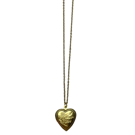 i love you locket chain