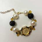 honey bee beaded watch bracelet