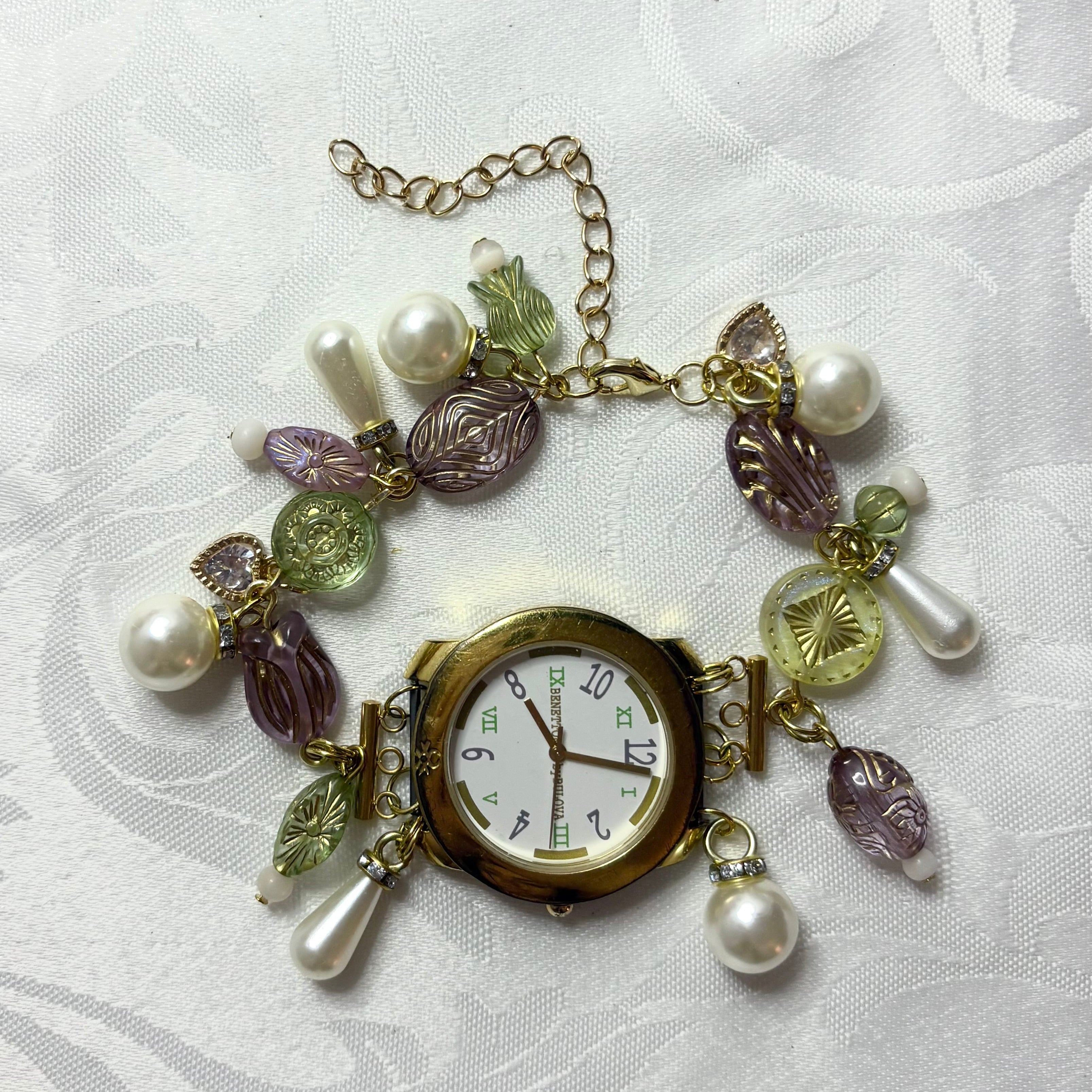 lilac garden watch bracelet