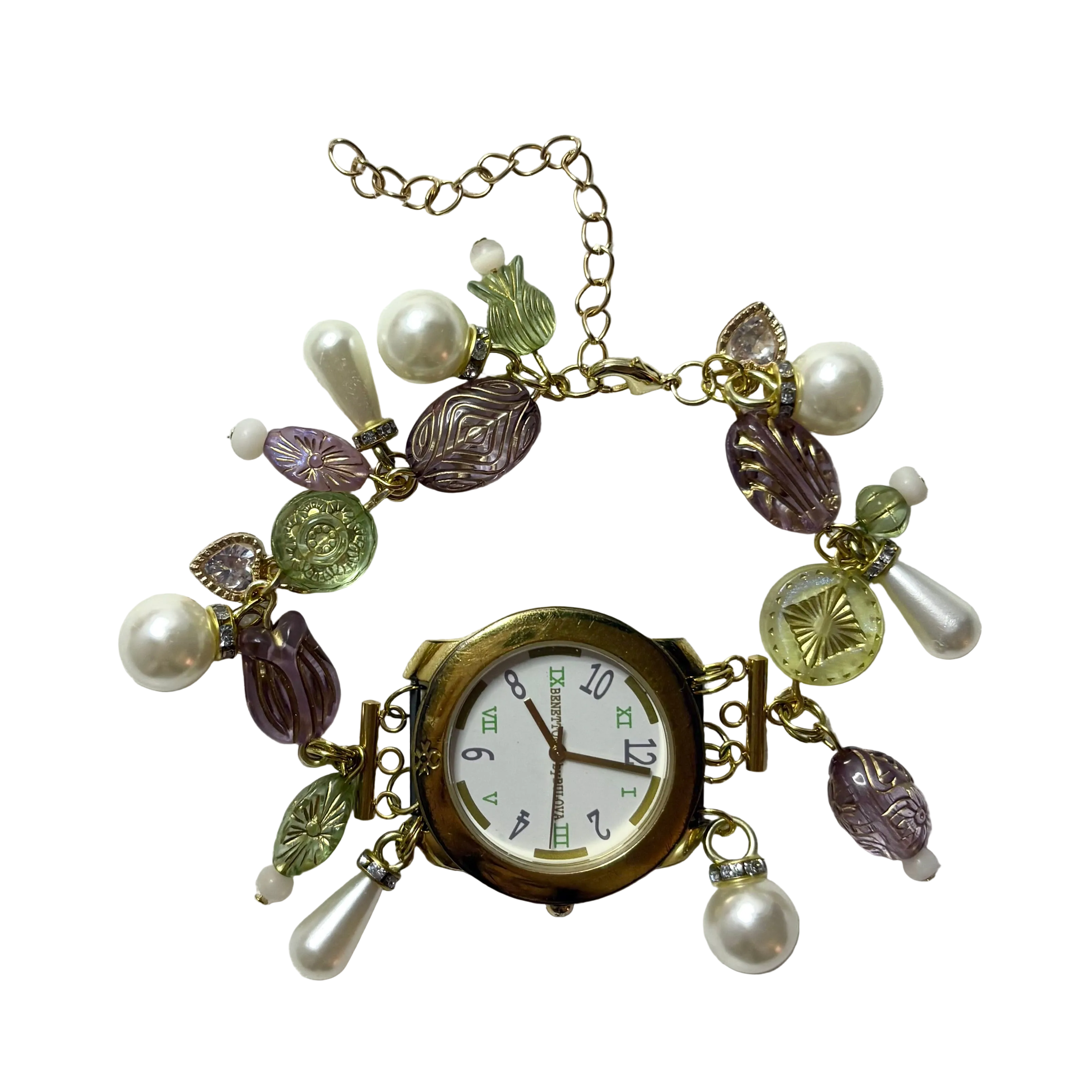 lilac garden watch bracelet