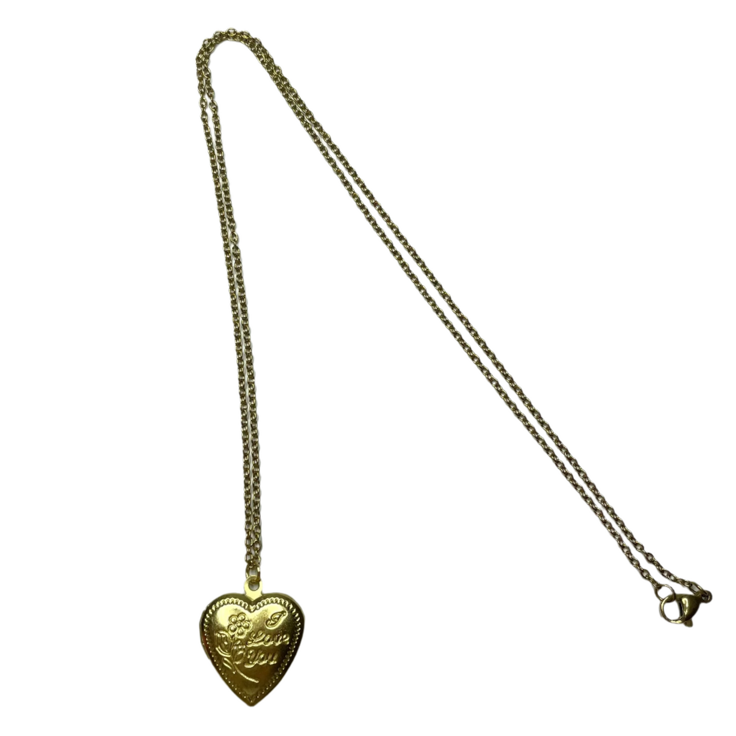 i love you locket chain