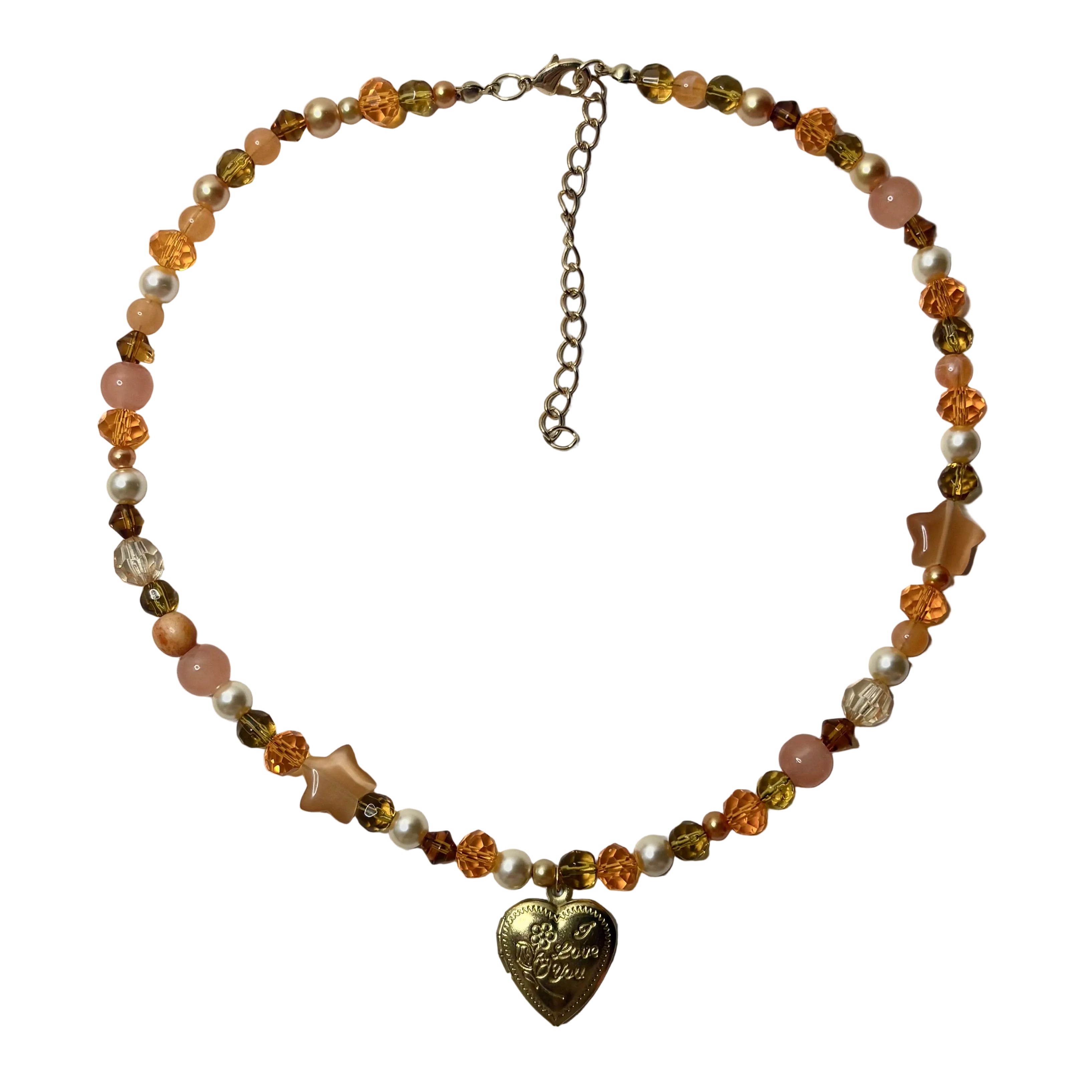 sunset beaded necklace