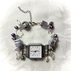 cosmic working beaded watch bracelet