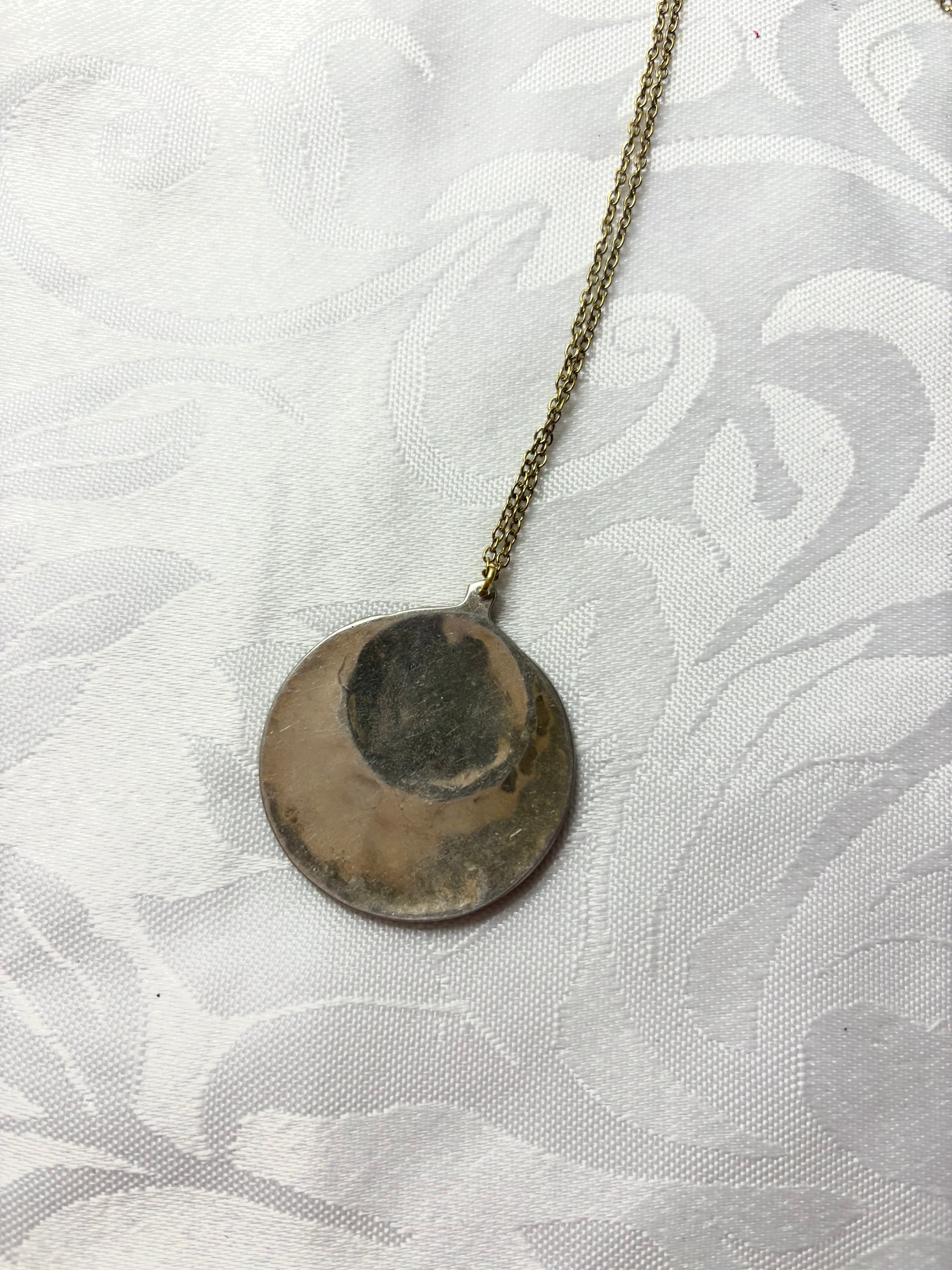vintage flower pendant necklace