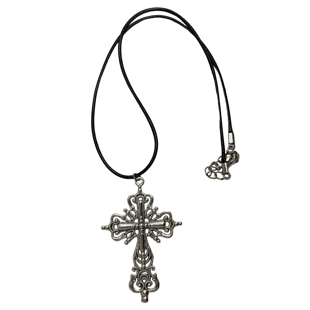 cross cord necklace