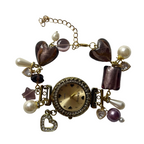 rhinestone princess working beaded watch bracelet