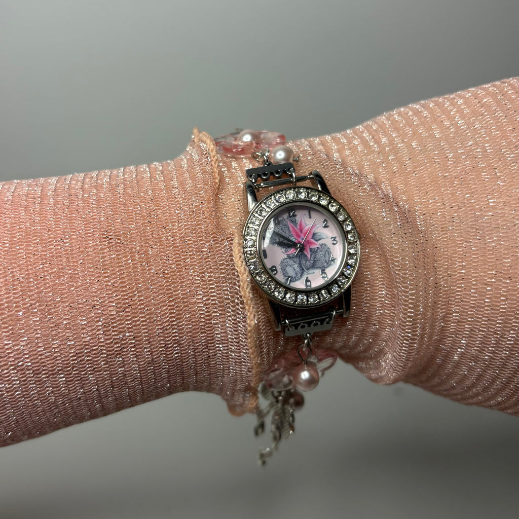 teddy bear beaded watch bracelet