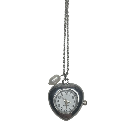 eternal heart watch necklace