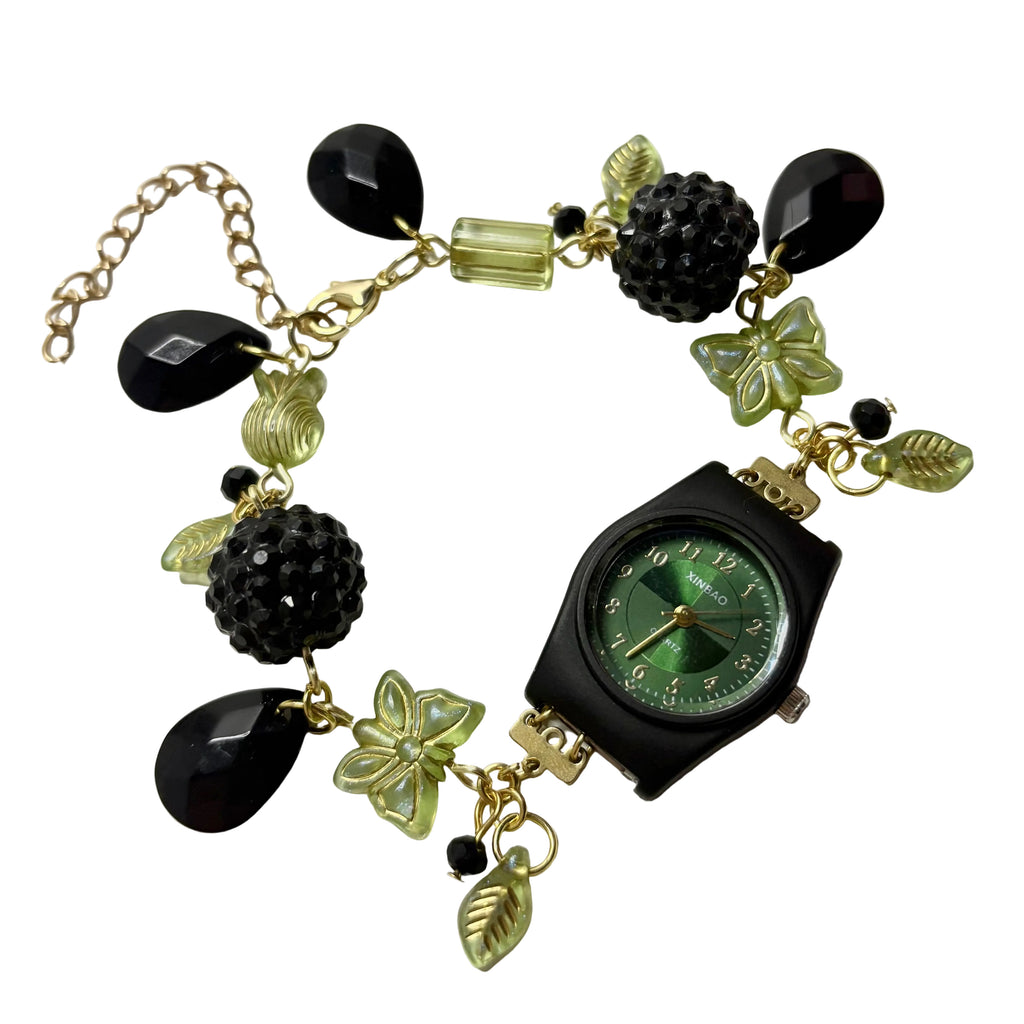 blackberry beaded watch bracelet