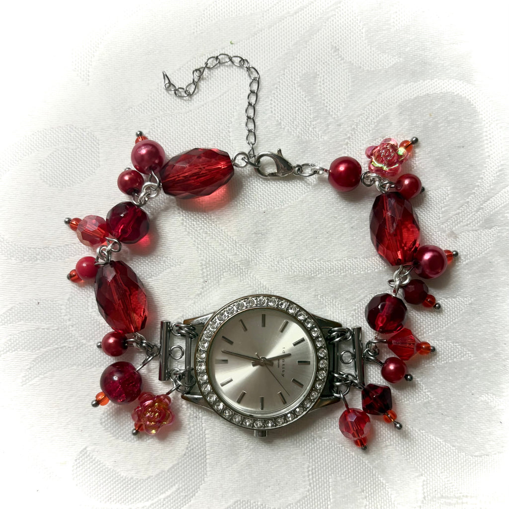 red hot working watch bracelet
