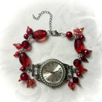 red hot working watch bracelet