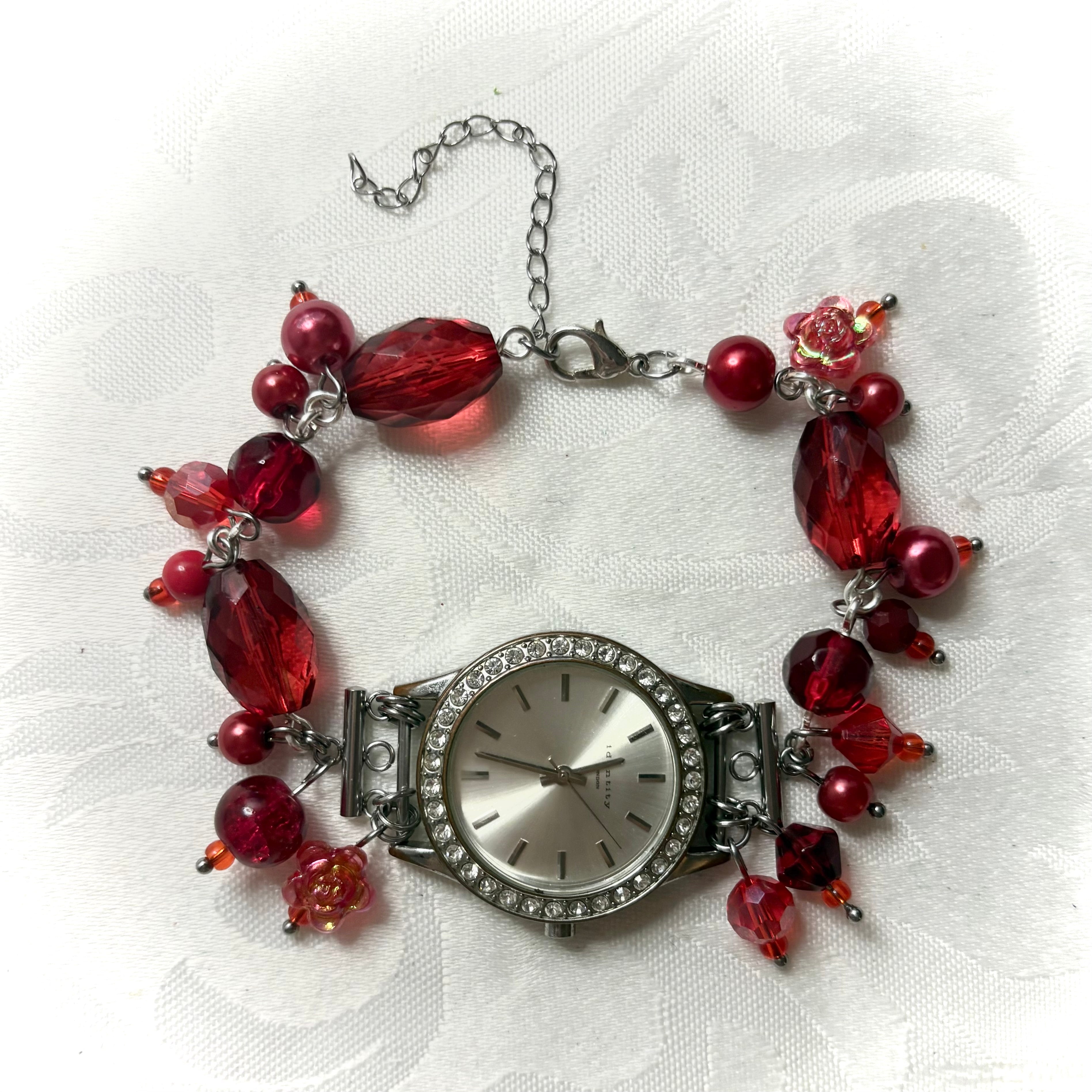 red hot working watch bracelet