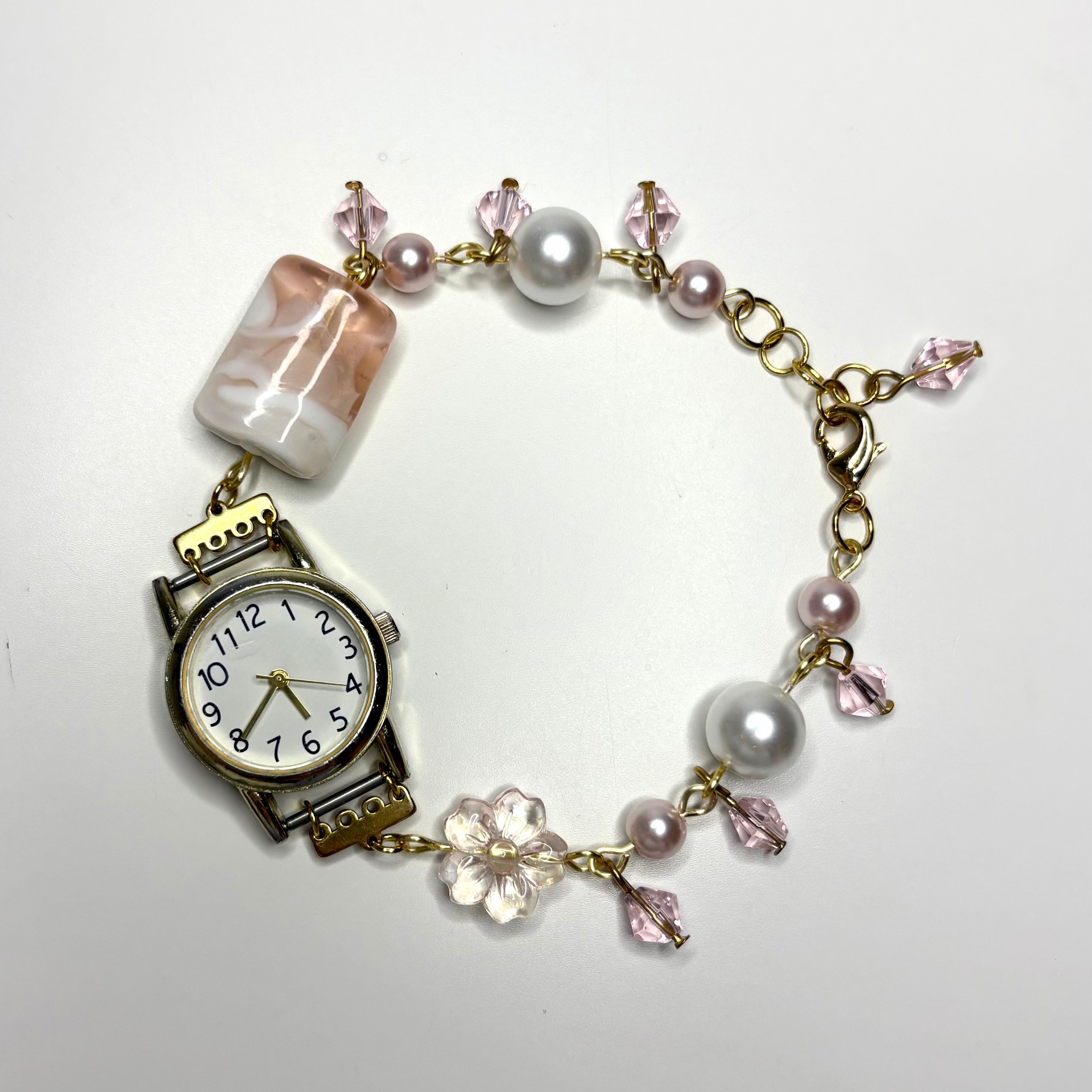 pinkie beaded watch bracelet