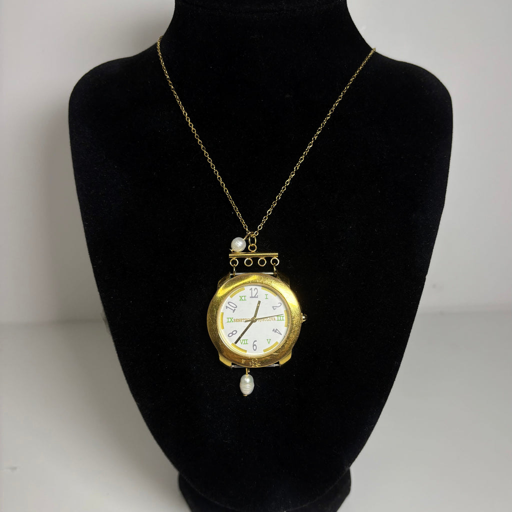 pastel watch necklace