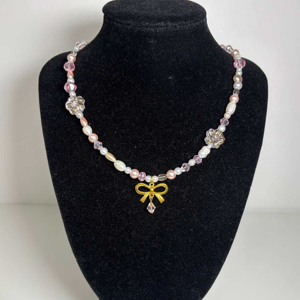 pinkie beaded necklace