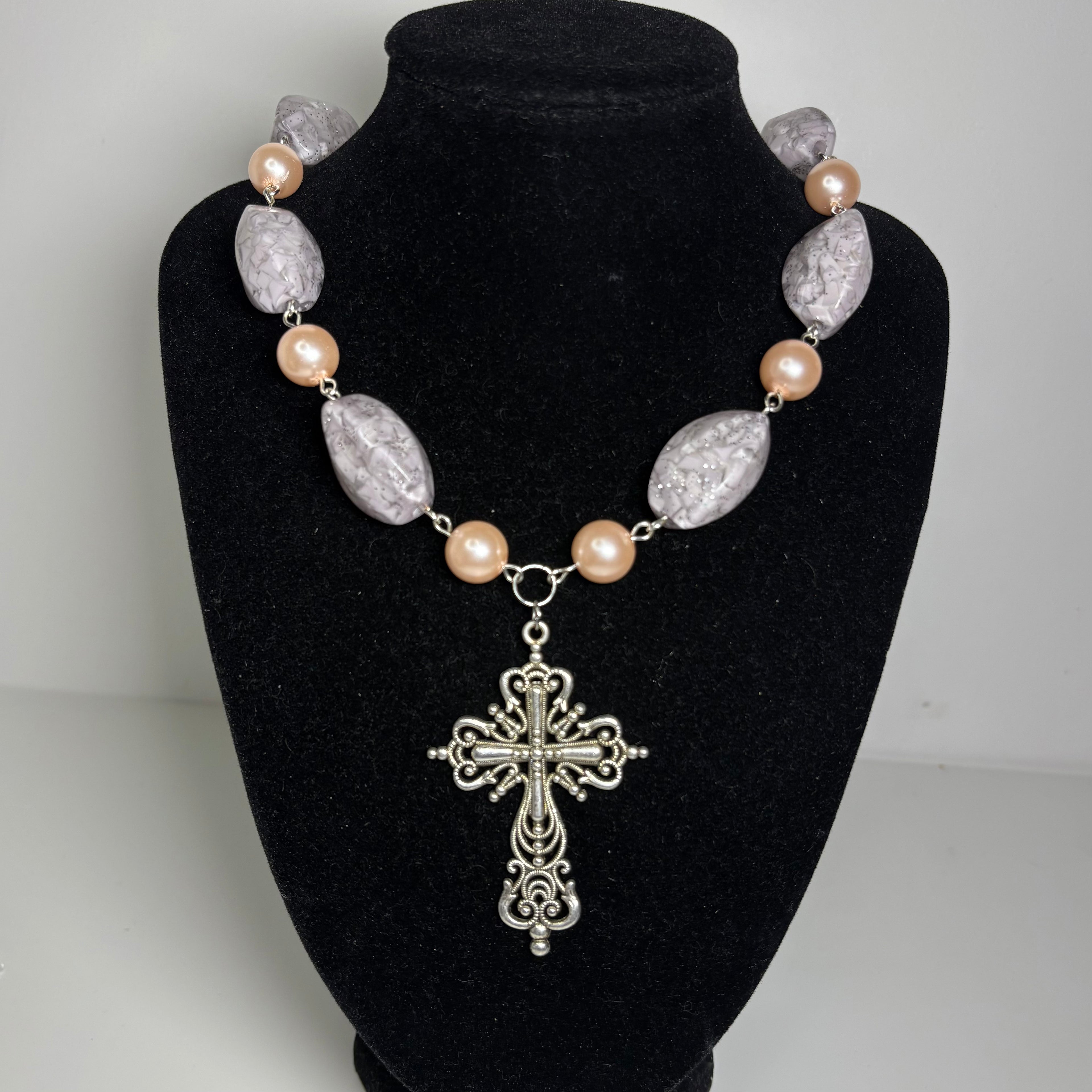 lilac heaven beaded necklace