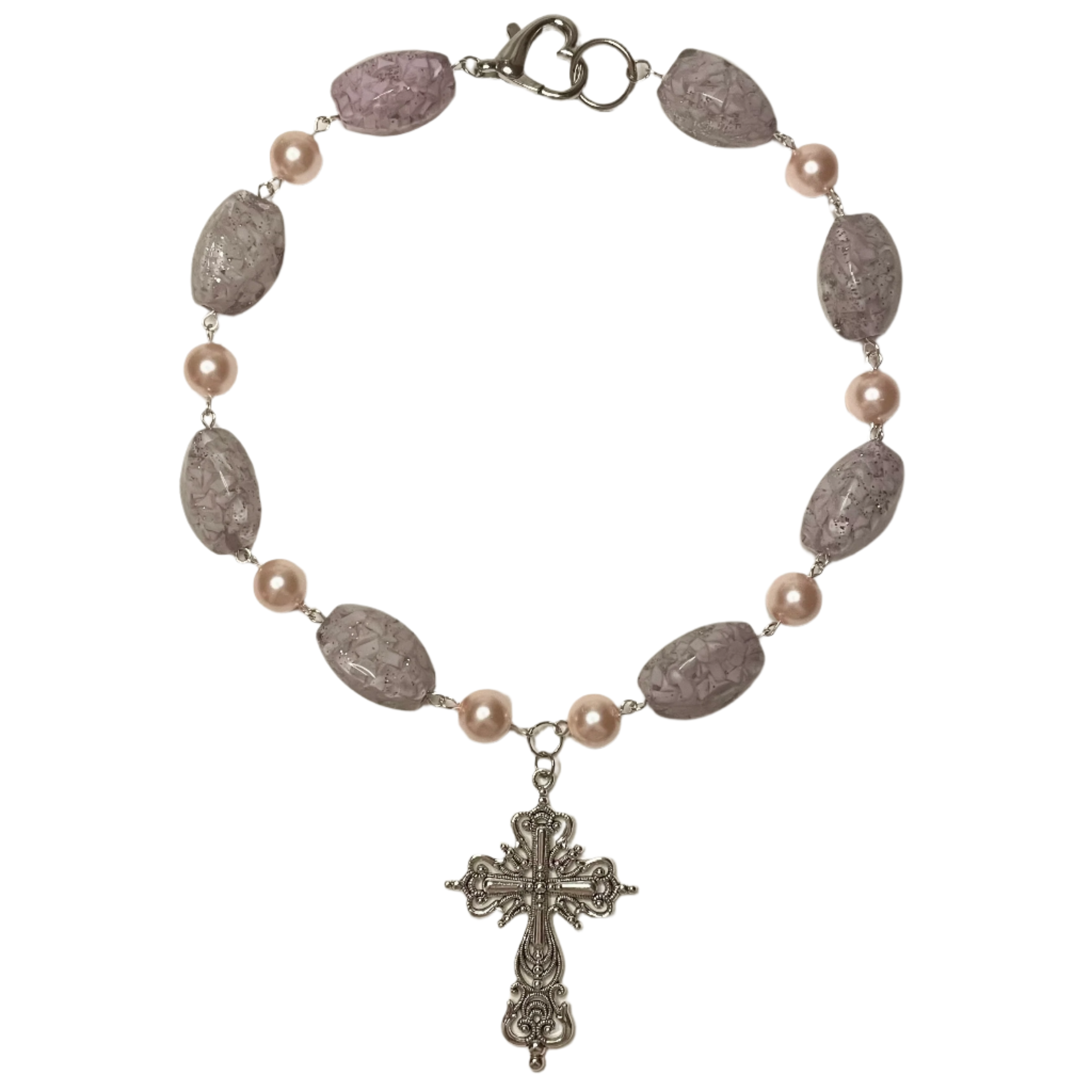 lilac heaven beaded necklace