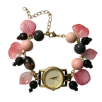 berry fairy working beaded watch bracelet