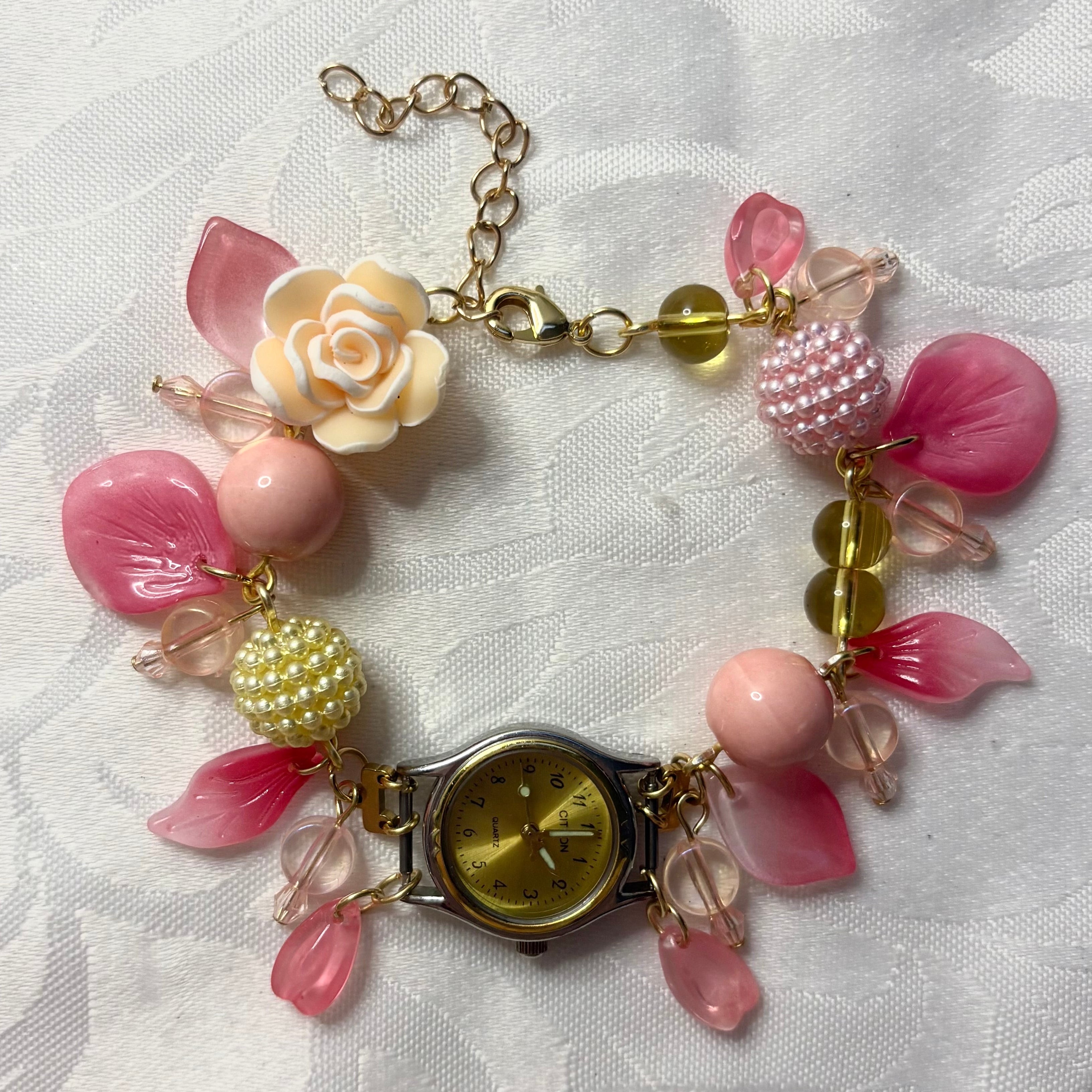 sunshine fairy working beaded watch bracelet